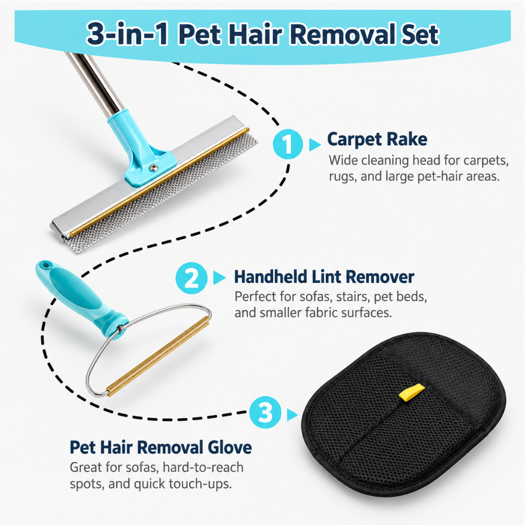3-in-1 Pet Hair Remover